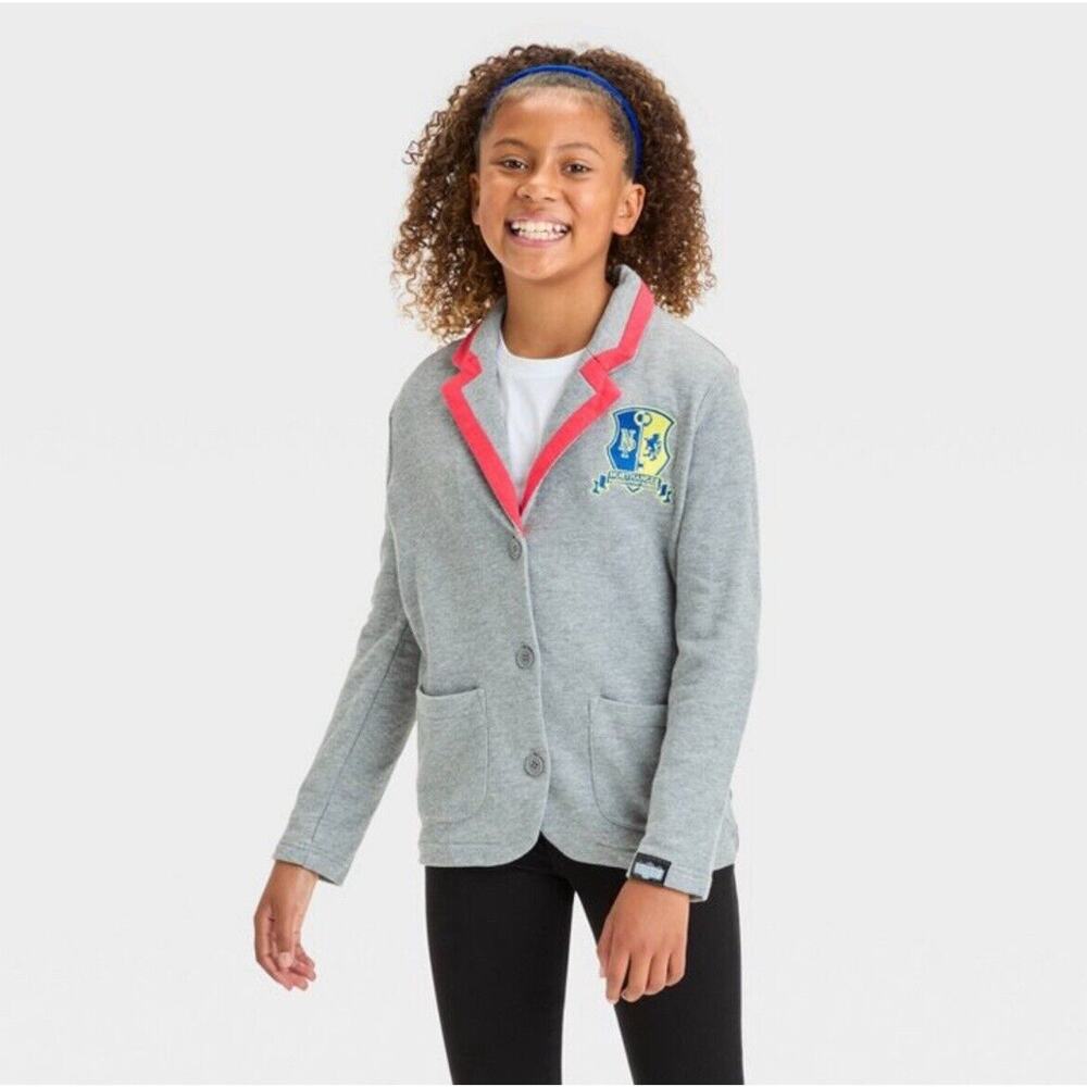 Girls' Astrid School Blazer - Charcoal Gray L NWT